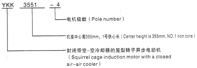 YKK系列(H355-1000)高压YJTFKK4501-6三相异步电机西安泰富西玛电机型号说明